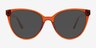 Amaya Clear Orange PlasticEyeglass Frames from EyeBuyDirect, with Tinted Lenses