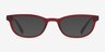 Arty Clear Red PlasticEyeglass Frames from EyeBuyDirect, with Tinted Lenses