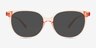 Braylin Clear Pink PlastiqueMontures de lunettes de vue d'EyeBuyDirect, Avec des Verres Teintés