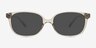 Ferb Clear Gray PlasticEyeglass Frames from EyeBuyDirect, with Tinted Lenses