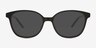 Domino Noir PlastiqueMontures de lunettes de vue d'EyeBuyDirect, Avec des Verres Teintés