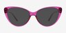 Ida Clear Purple PlasticEyeglass Frames from EyeBuyDirect, with Tinted Lenses