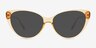 Ida Clear Nude PlasticEyeglass Frames from EyeBuyDirect, with Tinted Lenses