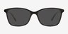 Henri Noir PlastiqueMontures de lunettes de vue d'EyeBuyDirect, Avec des Verres Teintés