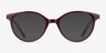 Hilda Clear Red PlastiqueMontures de lunettes de vue d'EyeBuyDirect, Avec des Verres Teintés