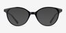 Hilda Noir PlastiqueMontures de lunettes de vue d'EyeBuyDirect, Avec des Verres Teintés