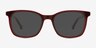 Hopper Clear Red PlasticEyeglass Frames from EyeBuyDirect, with Tinted Lenses