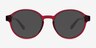 Hudson Clear Burgundy PlastiqueMontures de lunettes de vue d'EyeBuyDirect, Avec des Verres Teintés