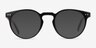 Jack Noir PlastiqueMontures de lunettes de vue d'EyeBuyDirect, Avec des Verres Teintés