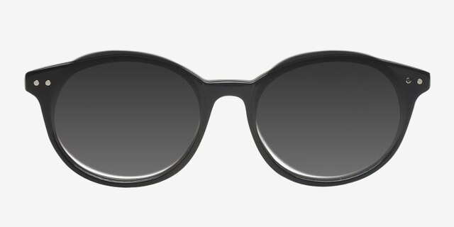 Saratov Black AcetateEyeglass Frames from EyeBuyDirect, with Tinted Lenses