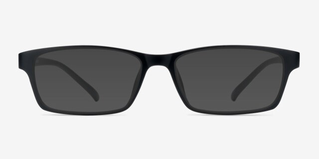 Madras Black PlasticEyeglass Frames from EyeBuyDirect, with Tinted Lenses