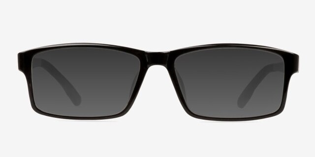 Bandon Black PlasticEyeglass Frames from EyeBuyDirect, with Tinted Lenses