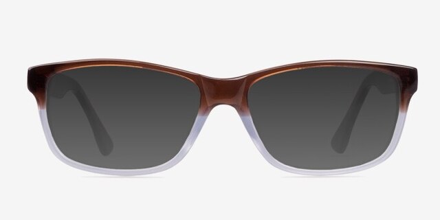 Aliya Brown AcetateEyeglass Frames from EyeBuyDirect, with Tinted Lenses