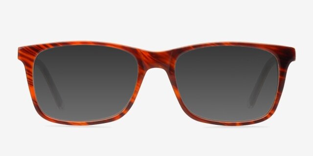 Franky Brown & Strip AcetateEyeglass Frames from EyeBuyDirect, with Tinted Lenses