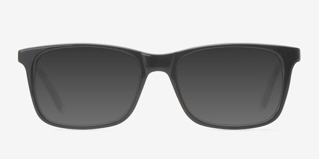 Franky Black AcetateEyeglass Frames from EyeBuyDirect, with Tinted Lenses