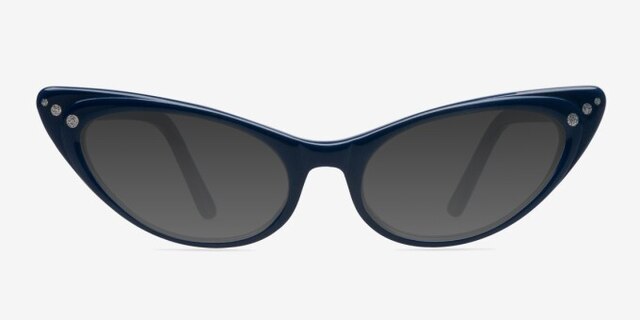 Alondra Navy AcetateEyeglass Frames from EyeBuyDirect, with Tinted Lenses
