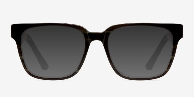 Belmont Café Wood-textureMontures de lunettes de vue d'EyeBuyDirect, Avec des Verres Teintés