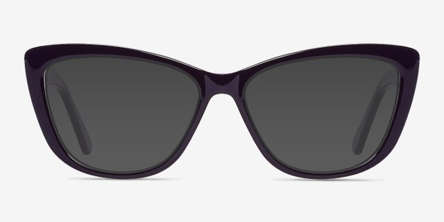 Charlotte Purple AcetateEyeglass Frames from EyeBuyDirect, with Tinted Lenses