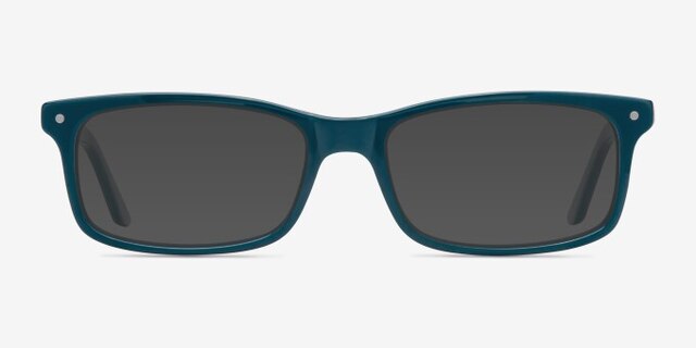 Mandi Teal AcetateEyeglass Frames from EyeBuyDirect, with Tinted Lenses