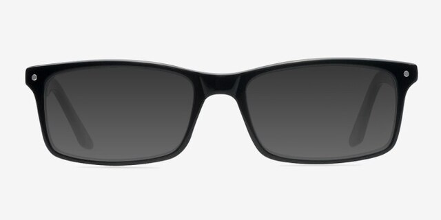 Mandi Noir AcétateMontures de lunettes de vue d'EyeBuyDirect, Avec des Verres Teintés