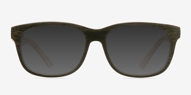 White Pine Olive AcetateEyeglass Frames from EyeBuyDirect, with Tinted Lenses