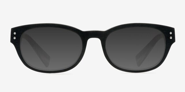 Mulberry Black Wood-textureEyeglass Frames from EyeBuyDirect, with Tinted Lenses
