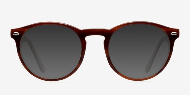 Yale Brown AcetateEyeglass Frames from EyeBuyDirect, with Tinted Lenses