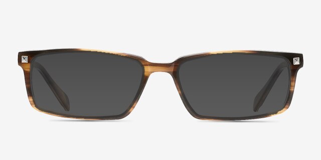 Hugo Brown AcetateEyeglass Frames from EyeBuyDirect, with Tinted Lenses
