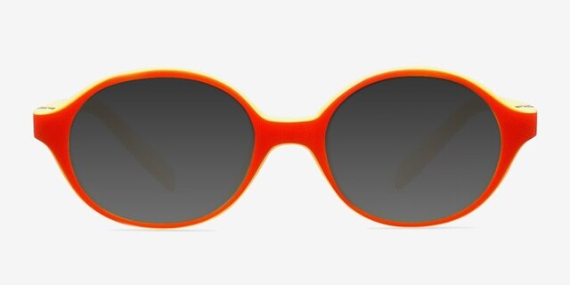 Theo Orange & Yellow PlasticEyeglass Frames from EyeBuyDirect, with Tinted Lenses