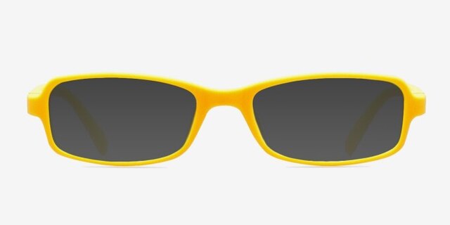 Kiwi Yellow PlasticEyeglass Frames from EyeBuyDirect, with Tinted Lenses