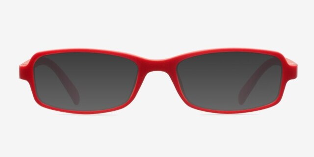 Kiwi Rouge PlastiqueMontures de lunettes de vue d'EyeBuyDirect, Avec des Verres Teintés