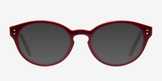 Olivia Red AcetateEyeglass Frames from EyeBuyDirect, with Tinted Lenses