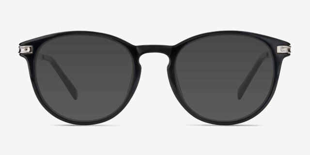 Daphne Black Plastic-metalEyeglass Frames from EyeBuyDirect, with Tinted Lenses