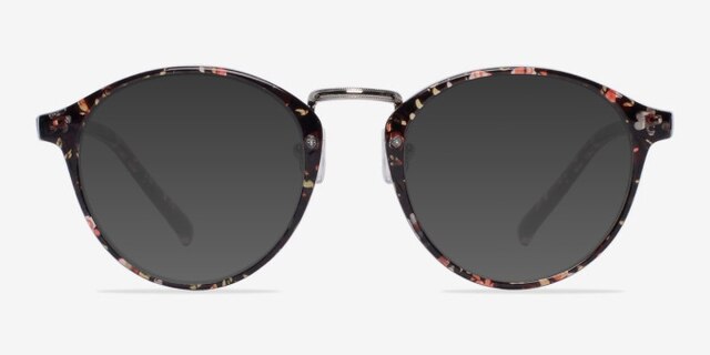 Chillax Red & Floral MétalMontures de lunettes de vue d'EyeBuyDirect, Avec des Verres Teintés
