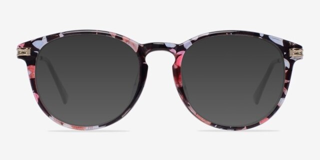 Muse Blue Floral Plastic-metalEyeglass Frames from EyeBuyDirect, with Tinted Lenses