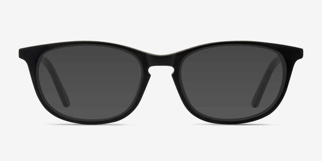 Valentin Matte Black AcetateEyeglass Frames from EyeBuyDirect, with Tinted Lenses