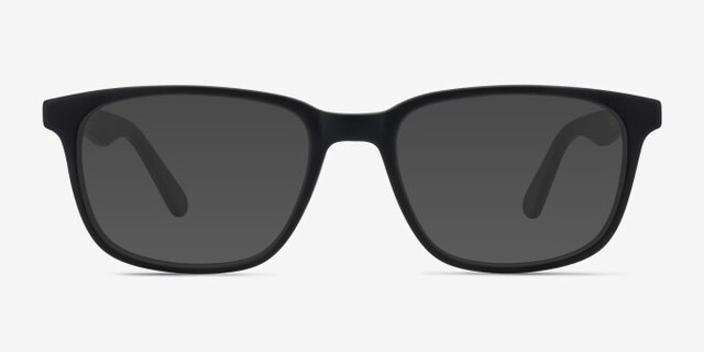 Bristol Matte Black AcetateEyeglass Frames from EyeBuyDirect, with Tinted Lenses