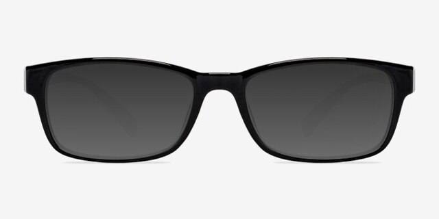 Danny Black & White PlasticEyeglass Frames from EyeBuyDirect, with Tinted Lenses
