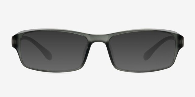 Alperton Matte Gray PlasticEyeglass Frames from EyeBuyDirect, with Tinted Lenses