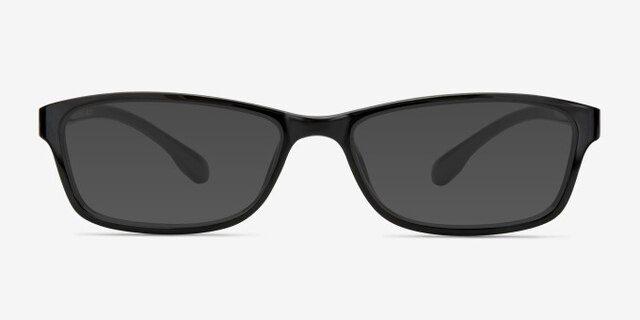 Versus Black PlasticEyeglass Frames from EyeBuyDirect, with Tinted Lenses