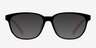 Moody Black & Red PlasticEyeglass Frames from EyeBuyDirect, with Tinted Lenses