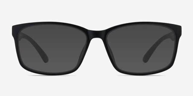 Boston Matte Black PlastiqueMontures de lunettes de vue d'EyeBuyDirect, Avec des Verres Teintés