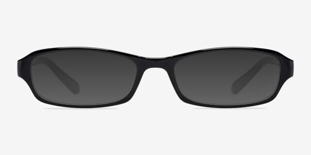 Adept Black PlasticEyeglass Frames from EyeBuyDirect, with Tinted Lenses