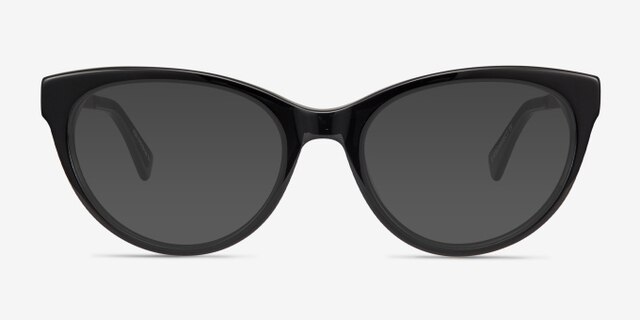 Her Black Acetate-metalEyeglass Frames from EyeBuyDirect, with Tinted Lenses