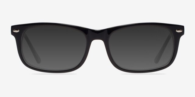 Birmingham Black AcetateEyeglass Frames from EyeBuyDirect, with Tinted Lenses