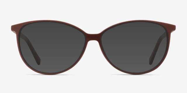 Adore Matte Brown & Pink AcetateEyeglass Frames from EyeBuyDirect, with Tinted Lenses