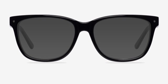 Allure Noir AcétateMontures de lunettes de vue d'EyeBuyDirect, Avec des Verres Teintés