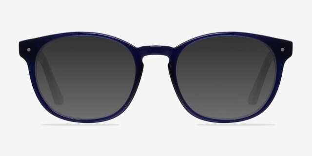 Midnight Navy AcetateEyeglass Frames from EyeBuyDirect, with Tinted Lenses
