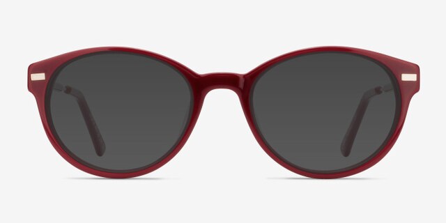 Utopia Red AcetateEyeglass Frames from EyeBuyDirect, with Tinted Lenses