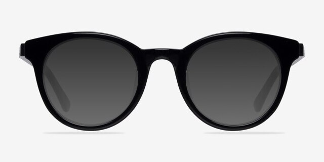 Venus Black AcetateEyeglass Frames from EyeBuyDirect, with Tinted Lenses